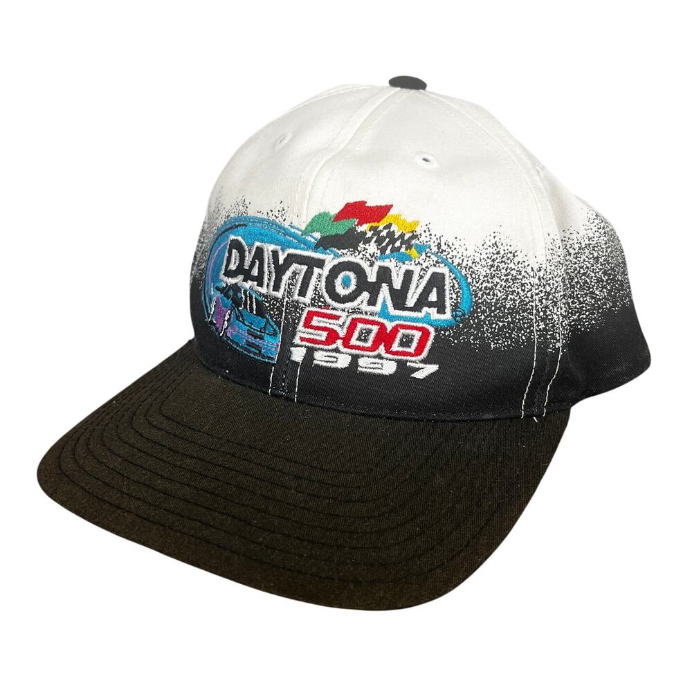 Vintage Mens OS Sportswear Retro Grunge Skater Daytona 500 1997 Snapback Hat